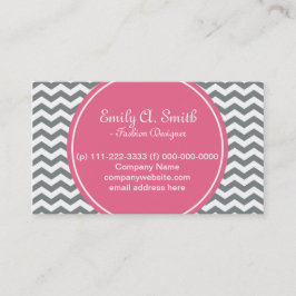 Elegant, trendig, gigantiskt grått, vit chevronros visitkort