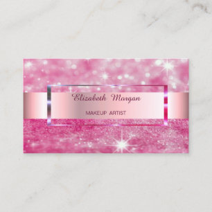 Elegant Trendig Glitterrand Stripig Ram Visitkort