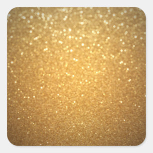 Elegant Trendig Guld Glitter Tom Mall Modern Fyrkantigt Klistermärke