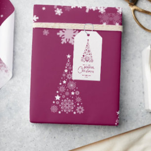 Elegant Trendig Juldagen Magenta som täcker in pap Presentpapper