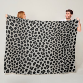 Elegant Trendig Luxury White Leopard Collection Fleecefilt
