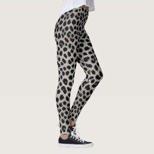 Elegant Trendig Luxury White Leopard Collection Leggings