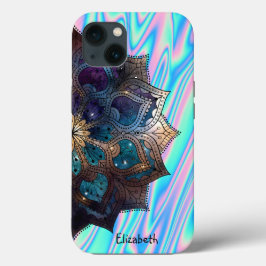 Elegant trendig mandala holografisk