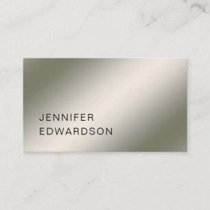 Elegant trendig minimalistisk silver professionell visitkort