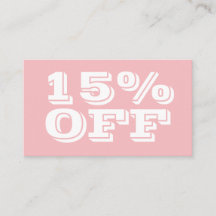 Elegant Trendig Pastel Rosa Modern Rabattkort