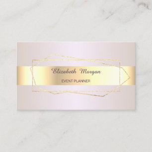 Elegant Trendig Professionell Guld Geometrisk Ram Visitkort