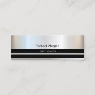 Elegant Trendig  Professionell, Silver, Randig Mini Visitkort
