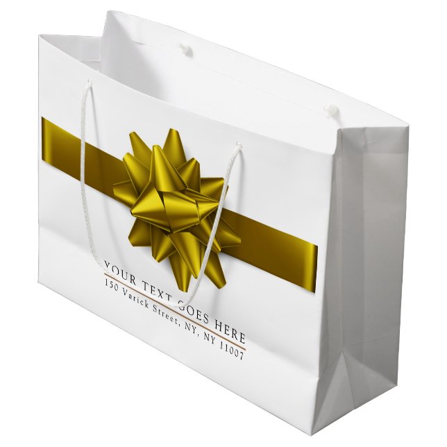 Elegant Trendig Ribbon Gift Bag (Framsidan Vinklad)