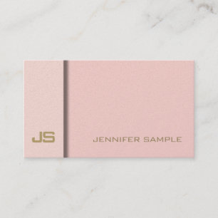 Elegant Trendig Rosa Guld Elite Plain Luxury Visitkort