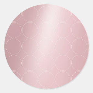 Elegant Trendig Rosa Guld Tom Modern Mall Runt Klistermärke
