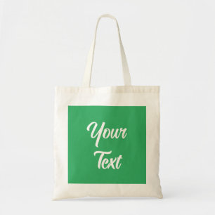 Elegant Trendig Sea Grönt Calligraphy Text Budget Tygkasse