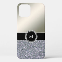 Elegant trendig silver diamant monogrammad