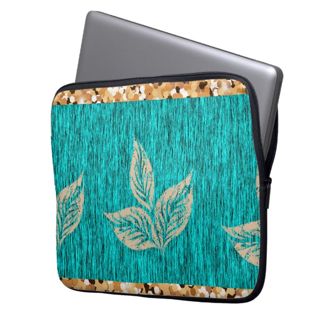 Elegant Trendig Teal Laptop Fodral (Framsidan Vänster)