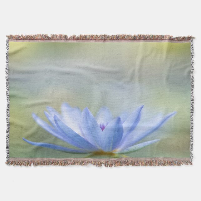 Elegant Trendig Tjejig, Blå Lotus Filt (Framsidan)