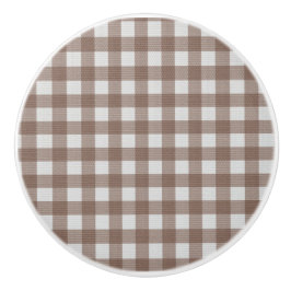 Elegant trendig Trätande tartan pläderat brun och Knopp