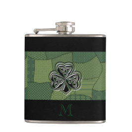 Elegant trendig tur iriska schamplappverk fickplunta