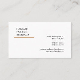 Elegant Trendig, vanlig konsultansvarig för vit  Visitkort