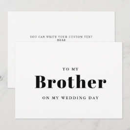 Elegant & trendigt Till min bror på min bröllopsda