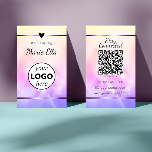 Elegant Triangle Mönster Heart Photo QR Code Logot Visitkort