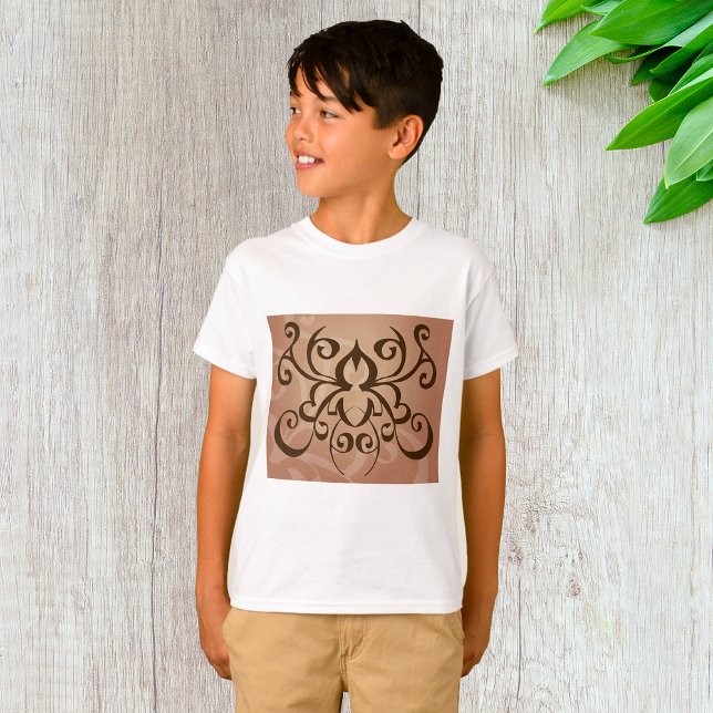 Elegant Tribal Swirl Tattoo Stil T Shirt (Skapare uppladdad)