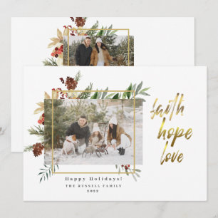 Elegant Tro Faith Hope Love Tv Bild Jul Julkort