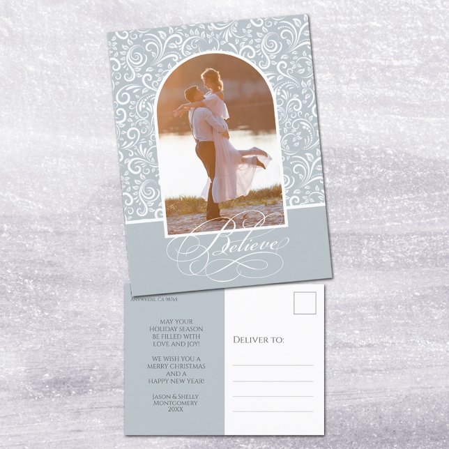 Elegant Tro julfoto Helg Vykort (Skapare uppladdad)