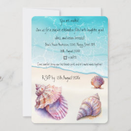 Elegant Tropical Beach Seashells Pearls Nautical