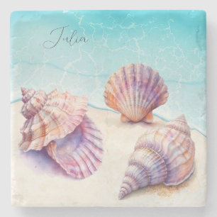 Elegant Tropical Beach Seashells Pearls Nautical Stenunderlägg