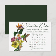 Elegant Tropical Blommigt Calendar Spara datum