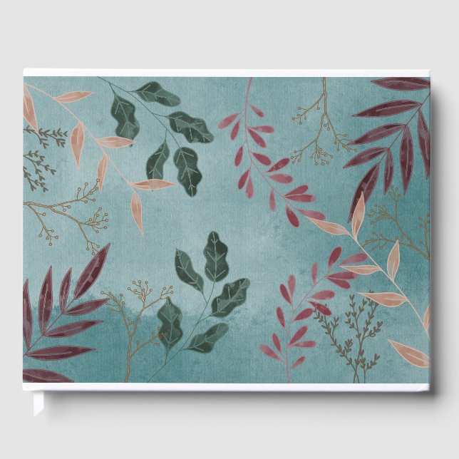 Elegant Tropical Botanical Gästböcker (Framsida)