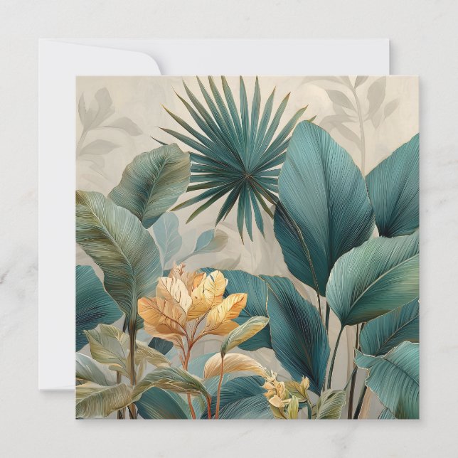 Elegant Tropical Botanical Wall Mural (Framsida)