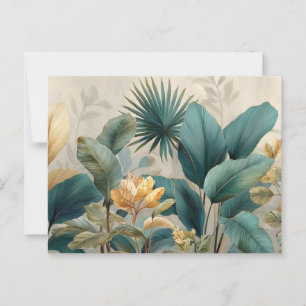 Elegant Tropical Botanical Wall Mural Vykort