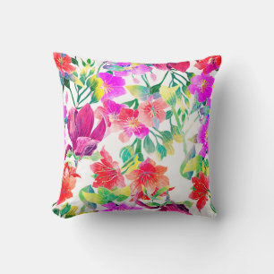 Elegant Tropical Colorful Flowers Kudde