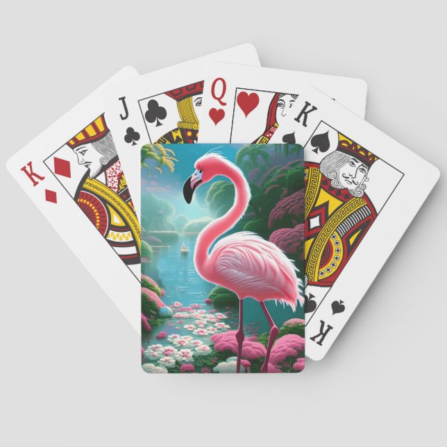 Elegant Tropical Flamingo-70852 Casinokort (Baksidan)