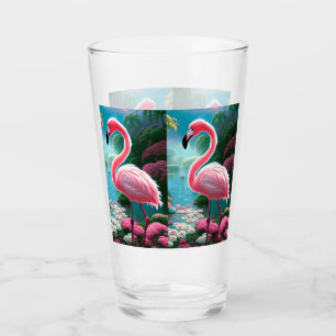 Elegant Tropical Flamingo-70852 Glaskopp