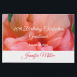 Elegant Tropical Flower Photo 40th Birthday Gästböcker<br><div class="desc">Skapa en elegant keepy med en vacker, 40-årsbok om party för din 40-årsdag för din 40-årsfirande. Gästboken innehåller ett vackert foto av rosa orange hibiscus-blommor. Anpassa texten namn, datum och ryggrad i sidlisten. På baksidan finns det ett annat vackert foto av en tropisk hibiscus blomma. Tropical Rosa Orange Hibiscus Flower...</div>