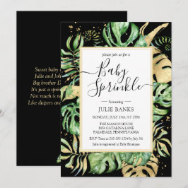 Elegant Tropical Gender Neutral Baby Sprinkle Inbjudningar
