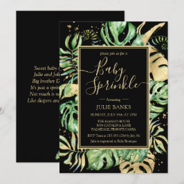 Elegant Tropical Gender Neutral Baby Sprinkle Inbjudningar