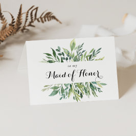 Elegant Tropical Grönt Brudens sida Tack