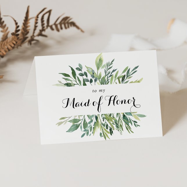 Elegant Tropical Grönt Brudens sida Tack (Skapare uppladdad)