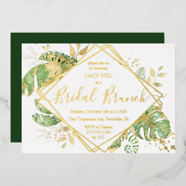 Elegant Tropical Guld Möhippa Brunch Shower Guld