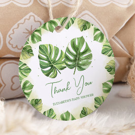 Elegant Tropical Handflatan Baby Shower för vatten Gåvor Etiketter