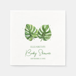 Elegant Tropical Handflatan Baby Shower för vatten Pappersservett