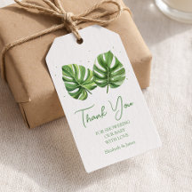 Elegant Tropical Handflatan Baby Shower för vatten