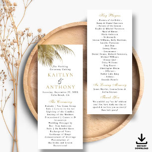 Elegant Tropical Handflatan Träd Beach Wedding Pro Inbjudningar
