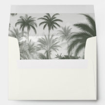 Elegant Tropical Handflatan Träd Jungle Foliage Br