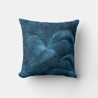 Elegant Tropical Handflatan Träd Mönster | Blue Az