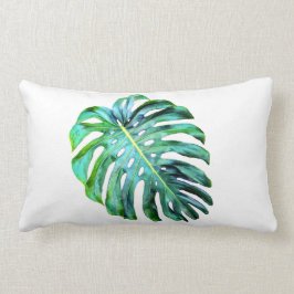 Elegant Tropical Hawaii Monstera Löv Modern Lumbarkudde