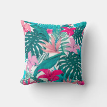Elegant Tropical Hibiscus Flowers and Löv |