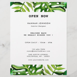 Elegant Tropical Insida Designer Reklamblad